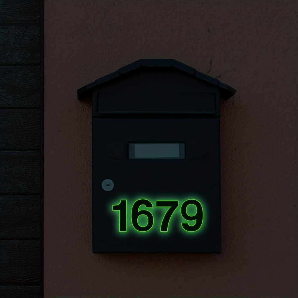 

Night Glow External Mailbox Numbers: Dadop Reflective Mailbox Number Stickers - Easy To Install Modern Digital Set (replaces Pull Tabs + Concealing Tape) For Home Mailbox Address Numbers