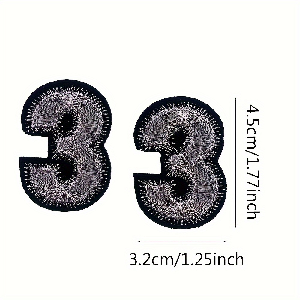 10pcs Black Patches Iron On Clothes Badge Embroidered Appliqued for Jeans  Coats Shirts Sewing Handbags Hats