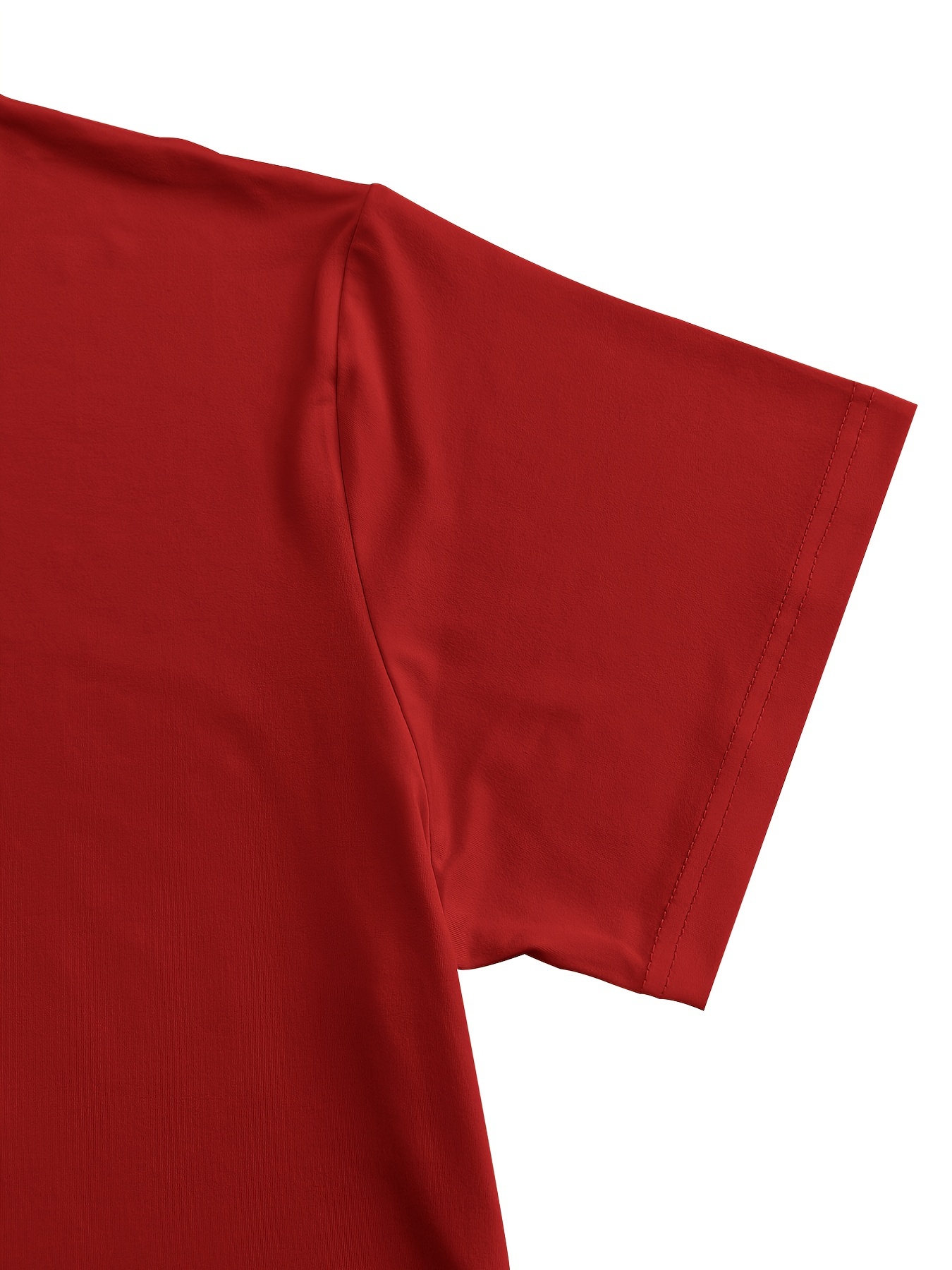 Plus Size Basic T-shirt, Women's Plus Plain Short Sleeve Round Neck Medium Stretch T-shirt