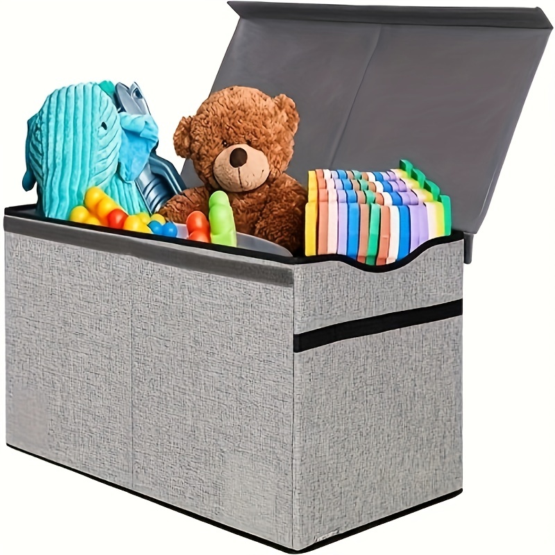  Organizador de juguetes para niños, organizador de juguetes,  para niños, caja de almacenamiento para sala de juegos, dormitorio, cajón  grande de almacenamiento para sala de juegos (color: amarillo, tamaño:  grande) 