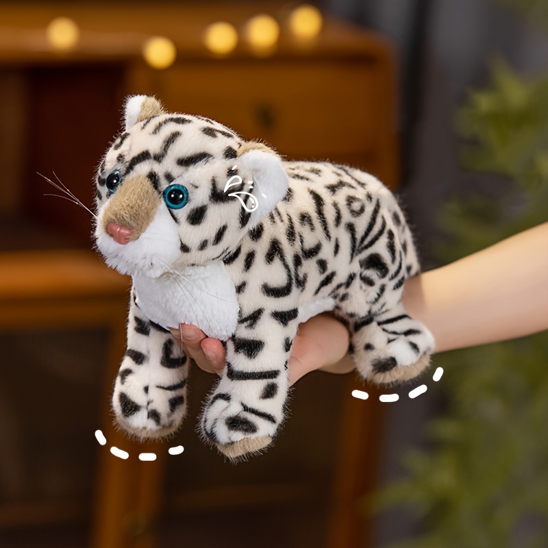 Cute Plush Toy Soft Animal Doll Simulation Snow Leopard Doll - Temu Japan