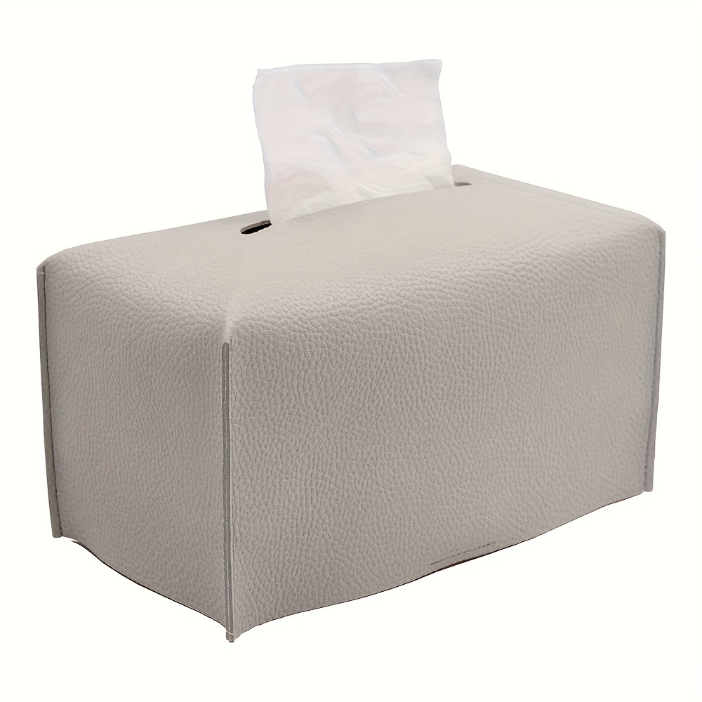 Decorative Tissue Box Cover, V Opening High Quality Tissue Holder, Pu  Leather Tissue Storage Bag, Multi-purpose Solid Color Napkin Paper Box, For  Bathroom Office Bedroom Living Room Car - Temu