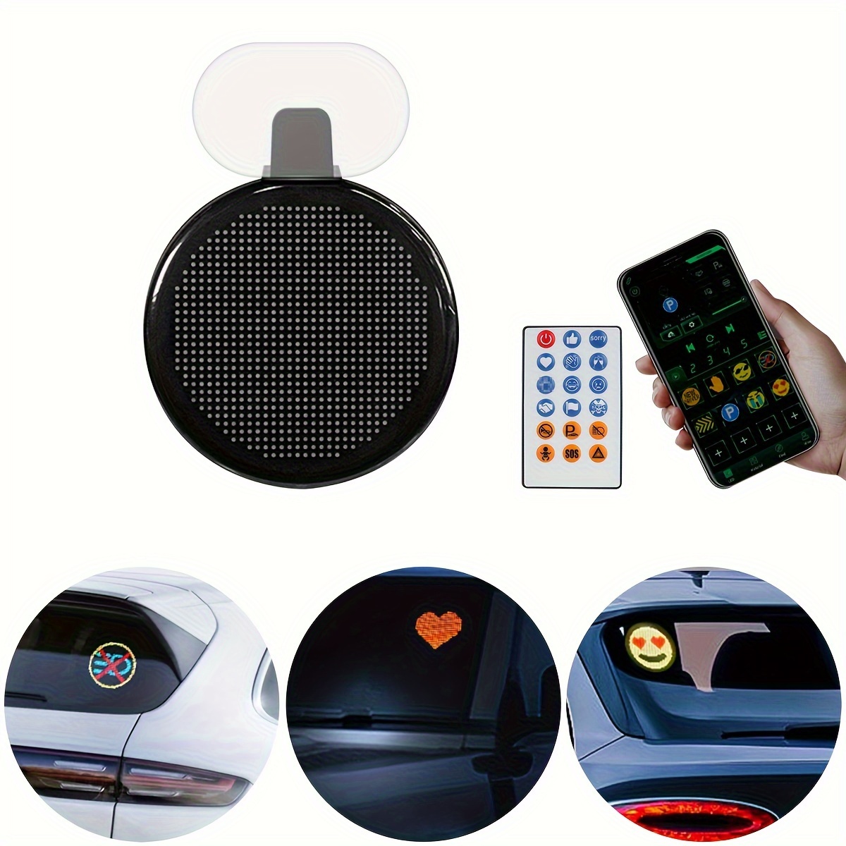 Auto Led Display Screen Interactive Bluetooth App Controlled Sign