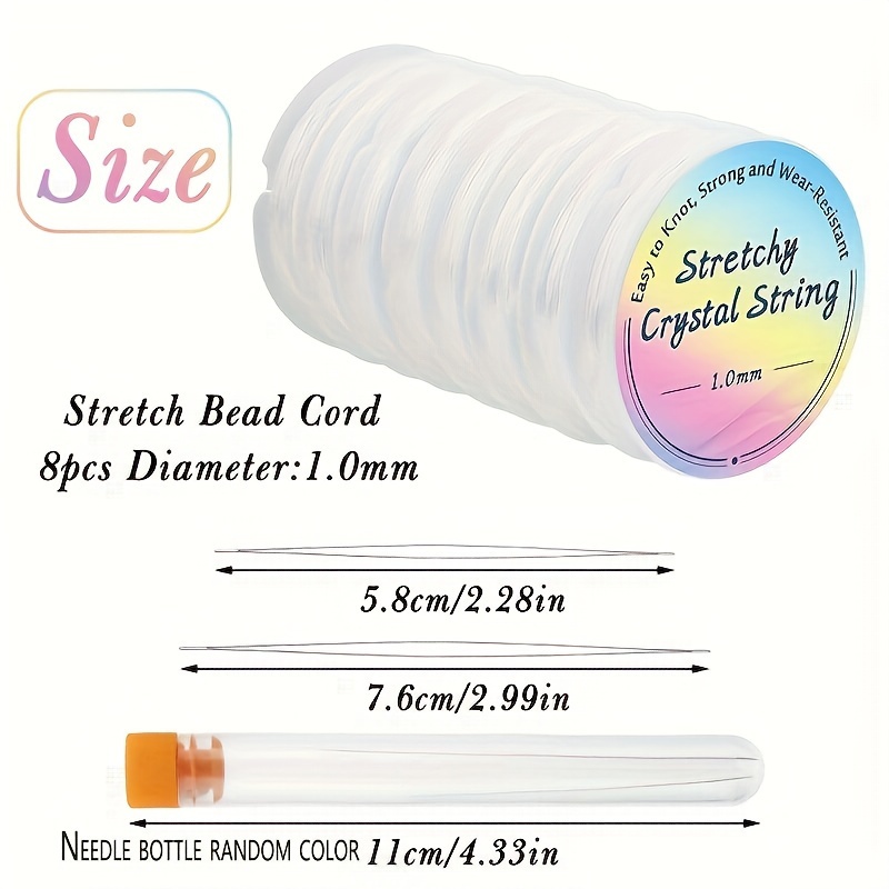 1mm Crystal String Elastic String for Bracelet Making Clear Stretchy String  Bead