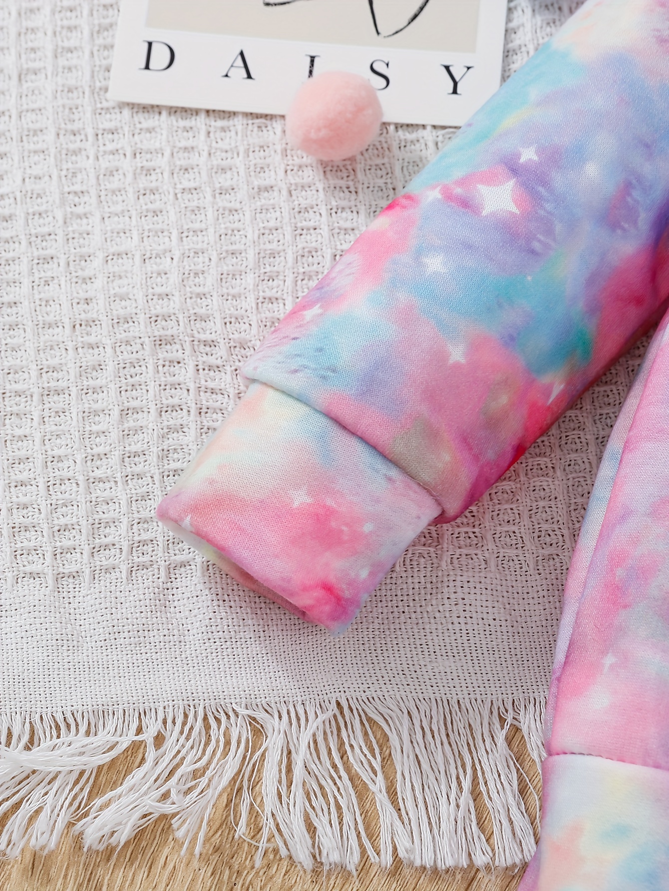 Girl's Tie Dye 2pcs, Hoodie & Pants Set, Cartoon Unicorn Print Casual  Outfits, Kids Clothes For Spring Fall