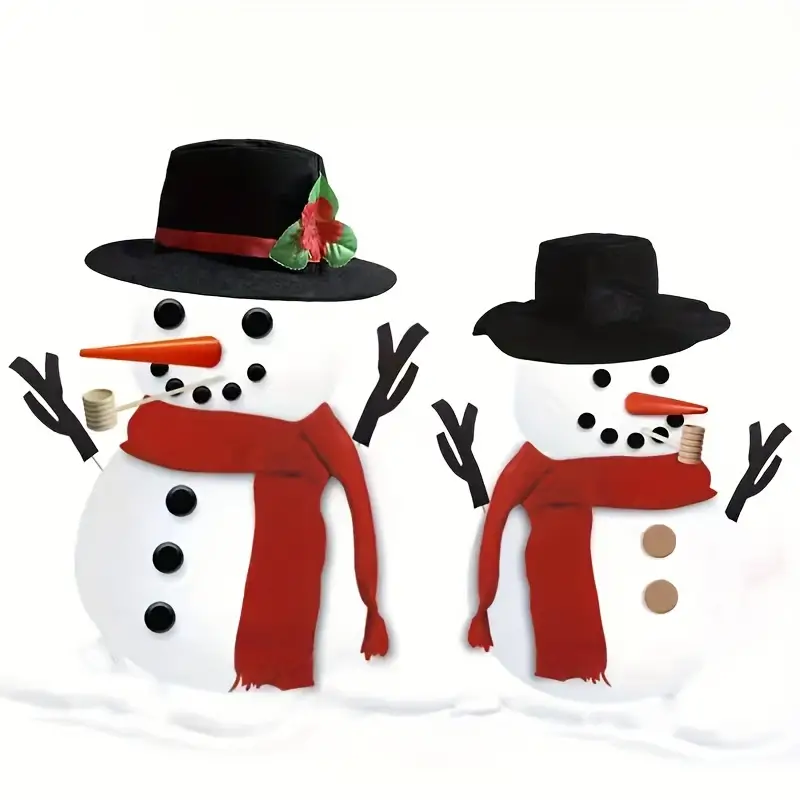 Snowman Decorating Kit Snowman Making Kit Winter Party Kids - Temu