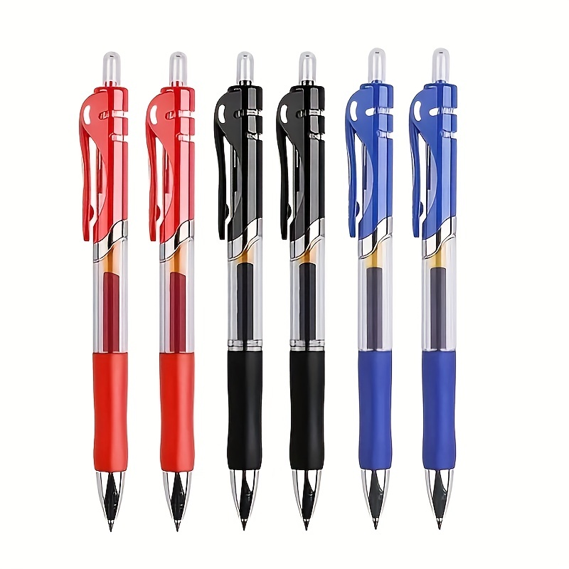 

Fantasy Theme Pens, K35 Retractable Ballpoint Pen Set, Medium Point 0.5mm, Plastic Pens, 6pcs - Black, Red, , Smooth Writing For Office And Business