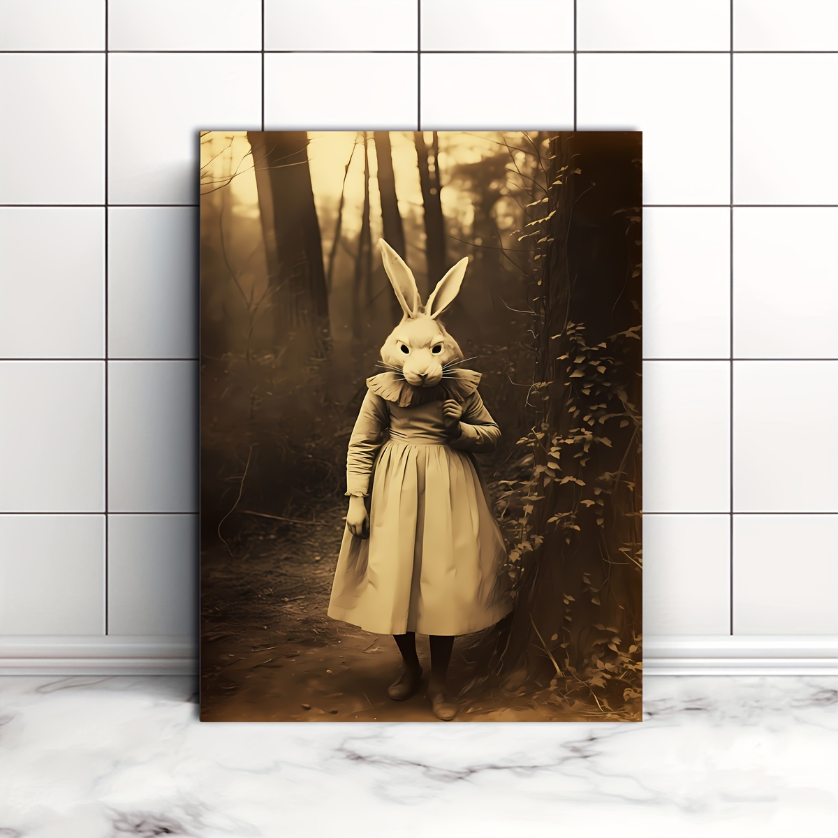 Alice in Wonderland Print White Rabbit Quote Wall Art Home Gift UNFRAMED