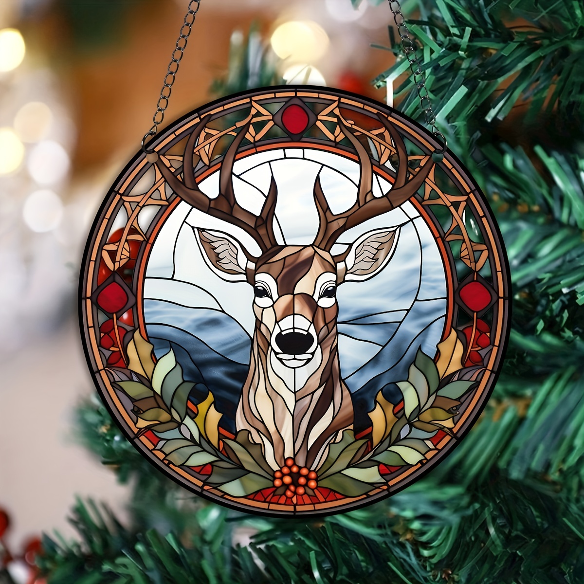  Christmas Tree Ornaments Decor Plastic Pendant Deer