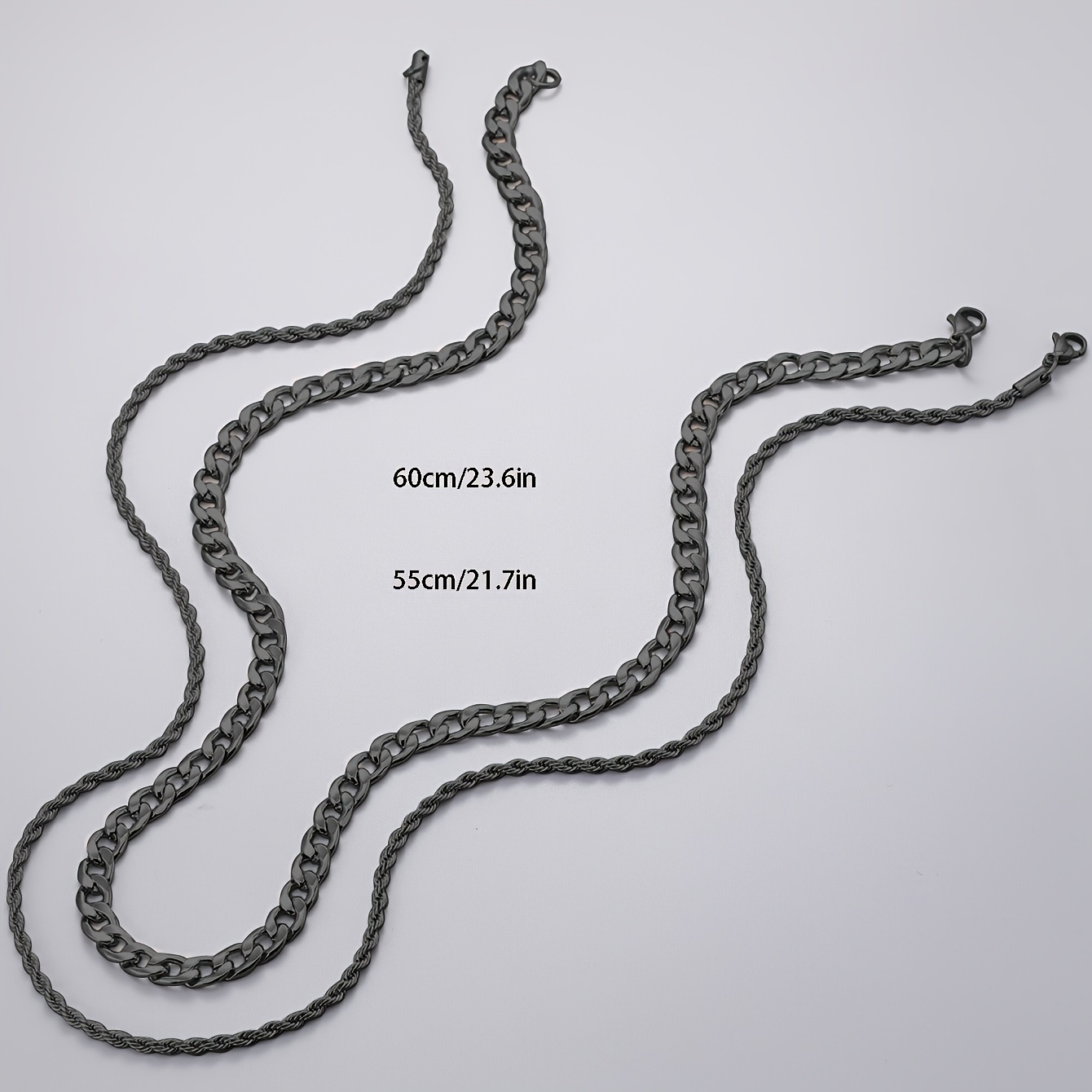 2pcs Men's Stainless Steel Necklace Set