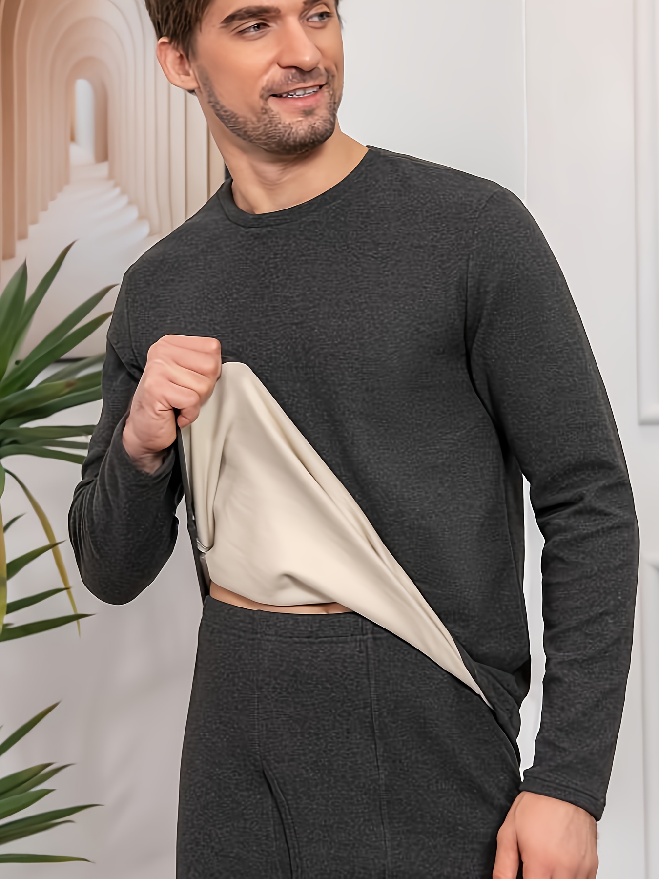 TSLA - Camisetas térmicas de compresión de manga larga para hombre, cuello  alto falso, para llevar como capa base en invierno, ideal para hacer