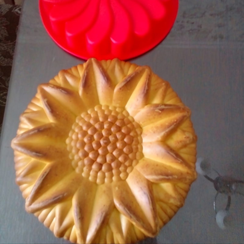 Sunflower straw topper silicone mold option 1