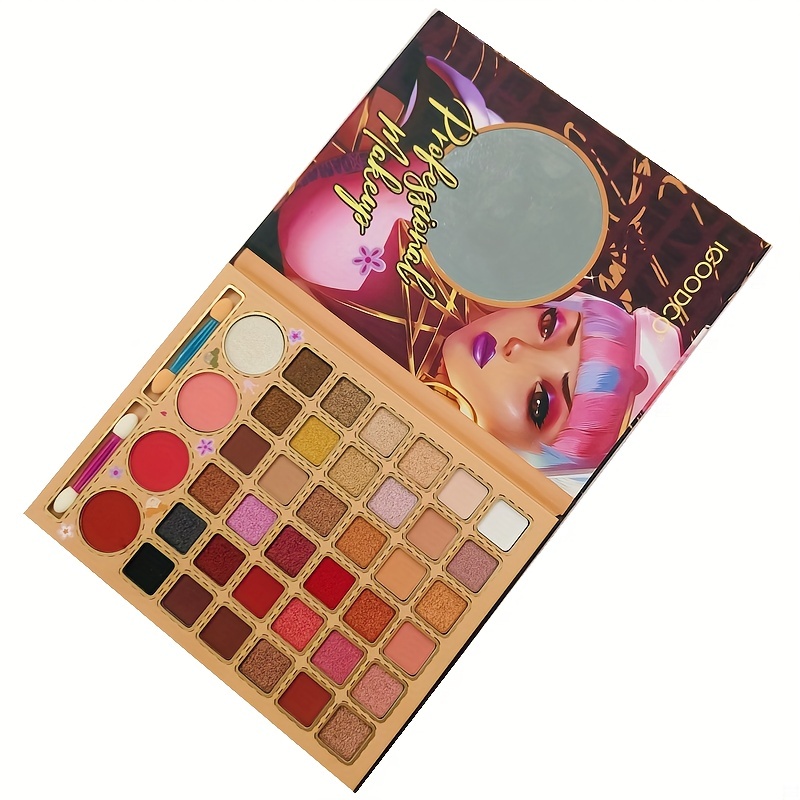 40 Colors Makeup Palette Pearly Matte High Gloss Powder Blusher 3 In 1