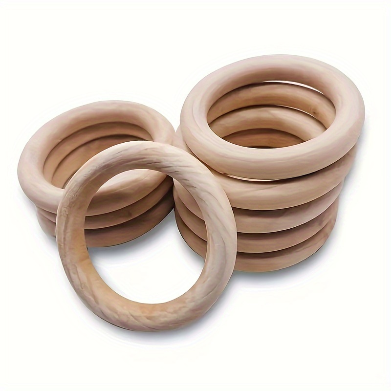 Wood Rings For Crafts Unfinished Wood Circles Macrame Wooden - Temu