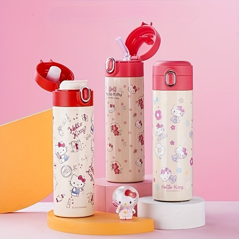 Hellokitty Insulated Water Cup, Children Cute Cup, Straw Cup, Drinking Cup  With Lid, Portable Cup, Christmas Gift - Temu