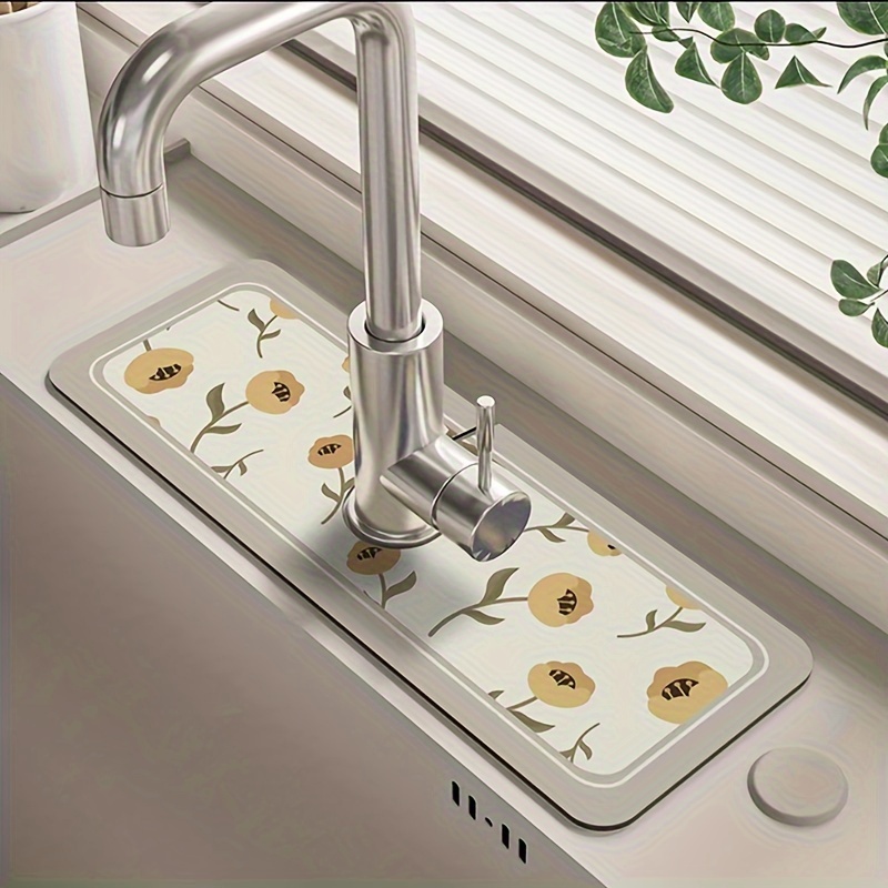 Tappetino rubinetto in silicone per lavello da cucina, protezione  antispruzzo rubinetto cucina con beccuccio di scarico