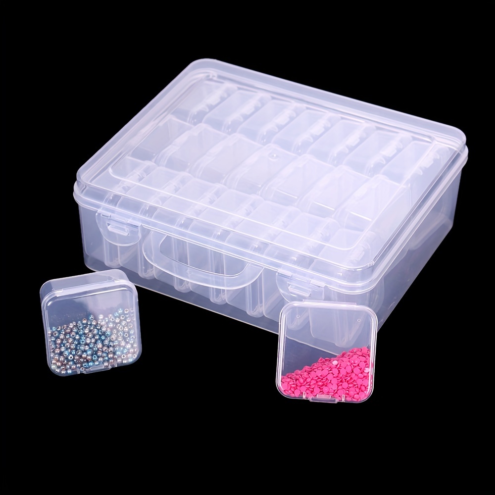 30/100pcs 5D DIY Diamond Painting Drill Clay Box Jewelry Box Rhinestone  Embroidery Crystal Bead Organizer Storage Case Container - AliExpress