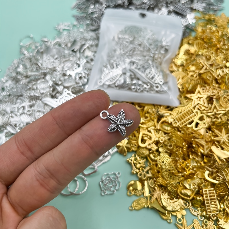 Vintage Charms Bulk Lots Mixed Antique Silver Golden Alloy - Temu