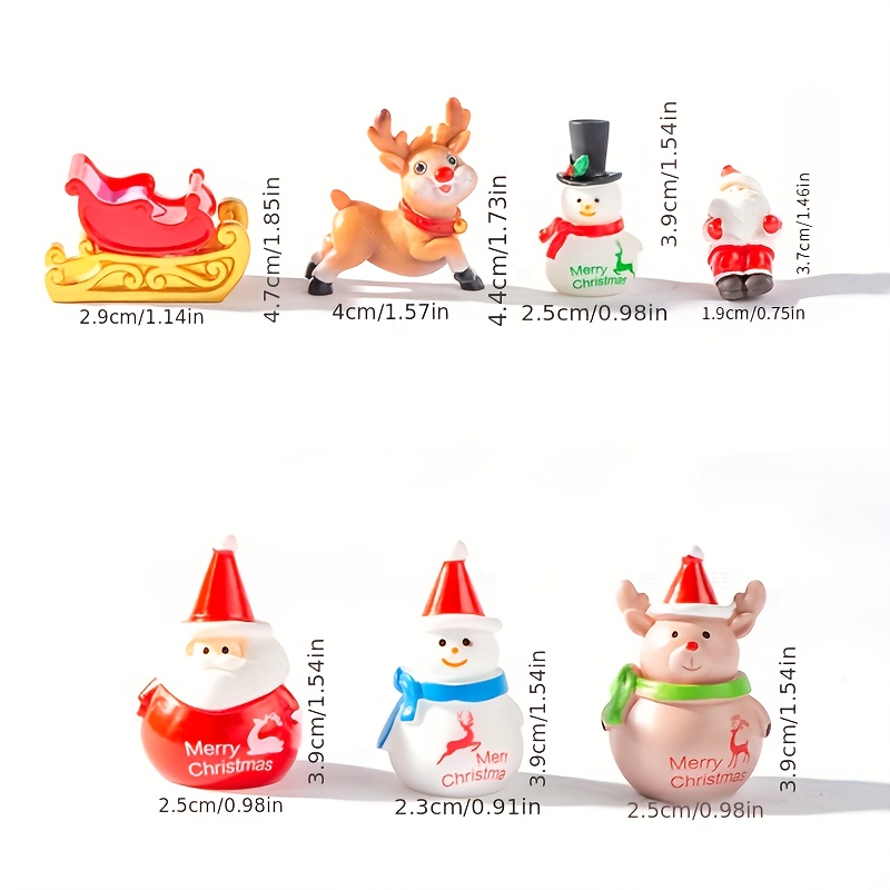 Christmas Small Ornaments Micro Landscape Cute Cartoon resin - Temu