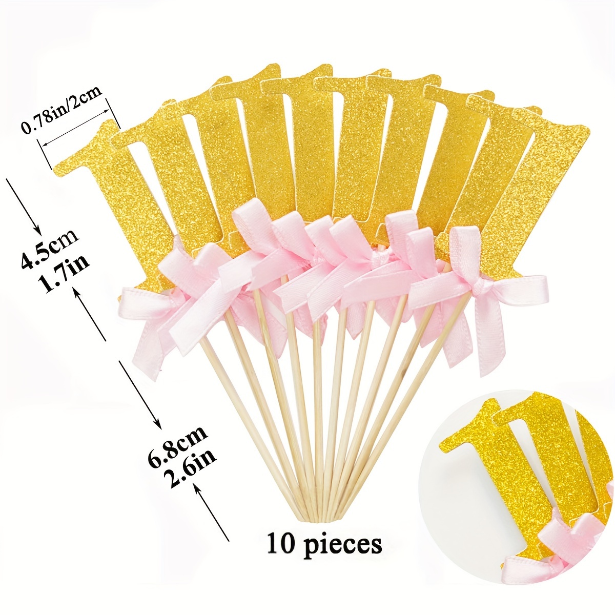 Décoration de gâteau - Bébé Garçon/fille - 6 pcs - Décorations