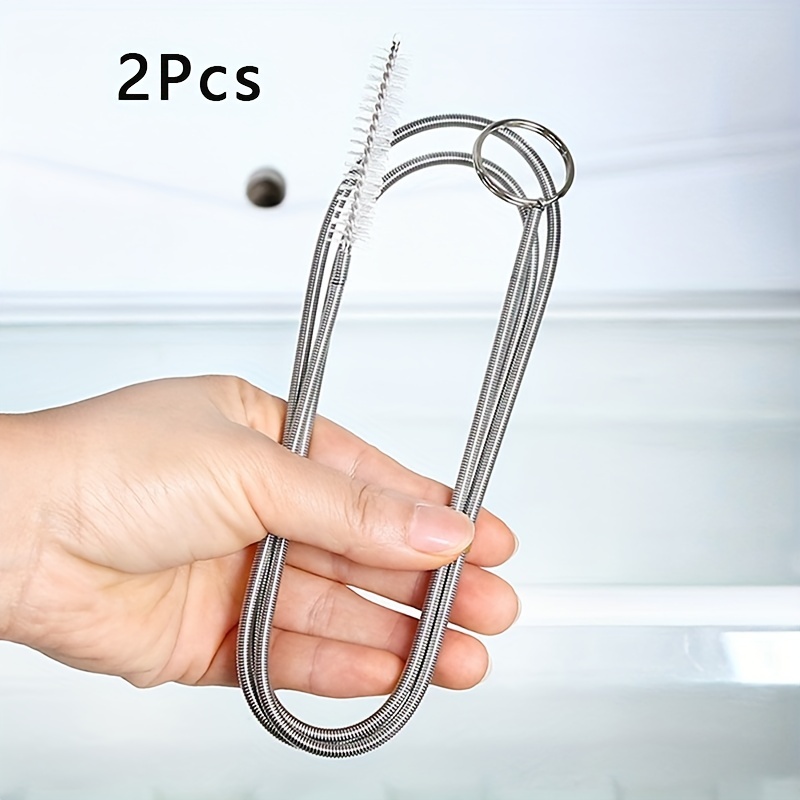 2pcs/set Household Cleaning Brushes - Flexible Refrigerator Coil