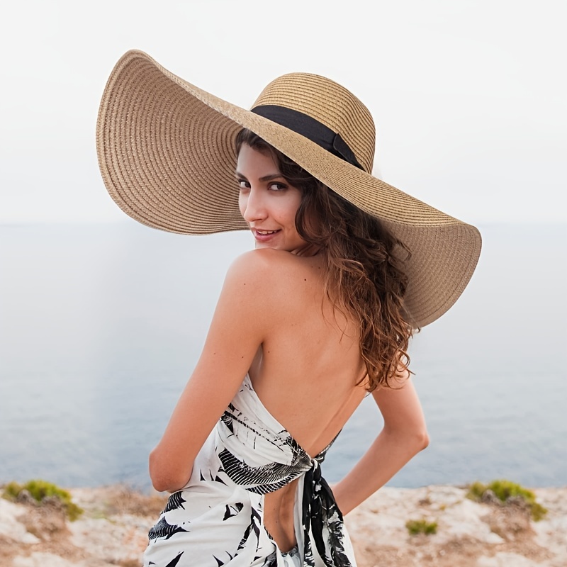 Summer Outdoor Women's Foldable Soft Sun Hat Wide Brim Anti - Temu