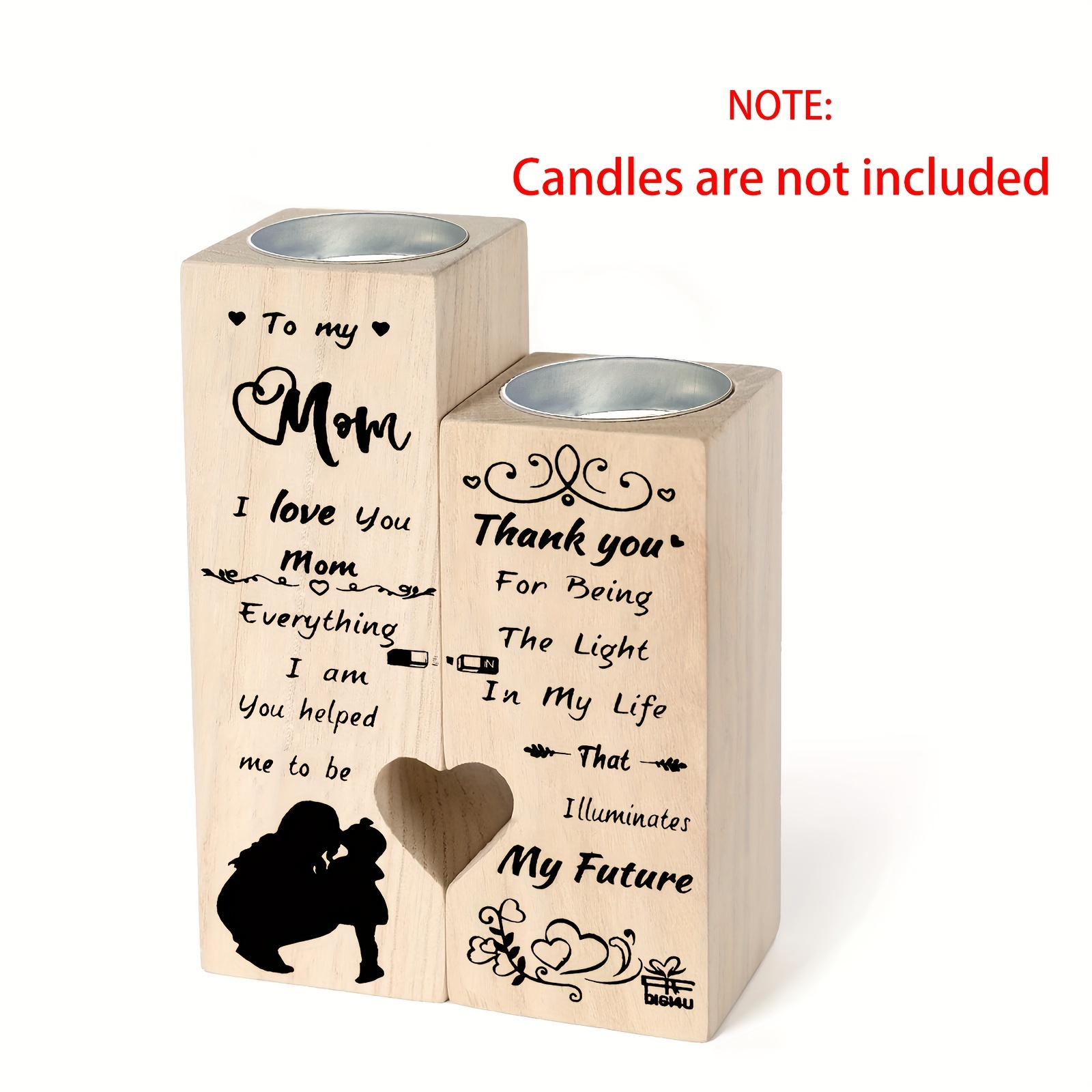 Heart Candlestick-mom Candle Holder(candies Are Not Included),mothers Day  Birthday Gifts For Mom,mothers Day Thanksgiving Gifts For Mom Birthday Gifts ,personalized Custom Gifts (mom Gifts From Daughter),room Decor,home Decor  - Temu