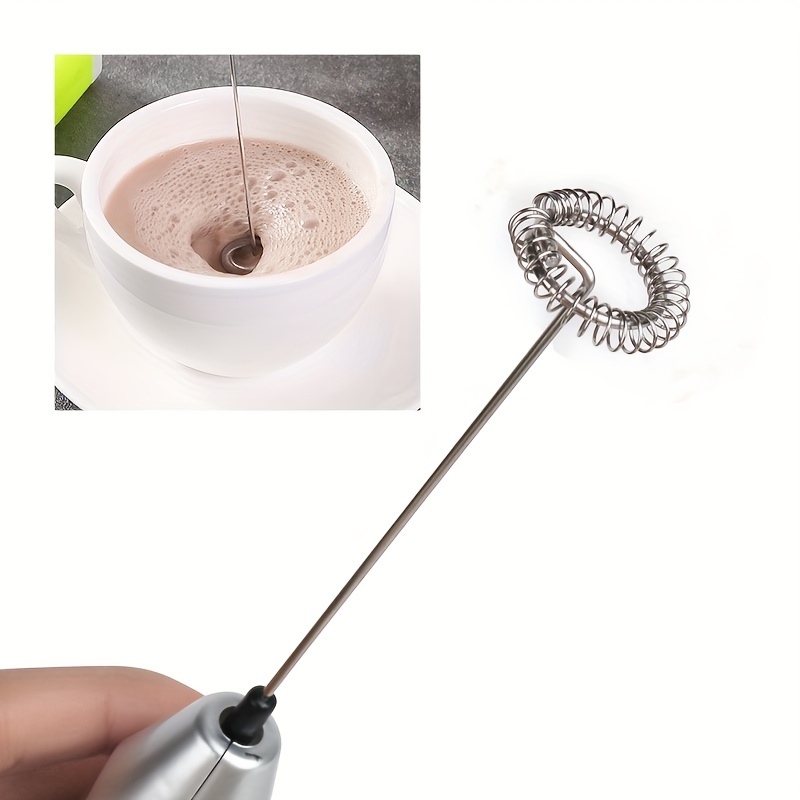 Portable Mini Drink Mixer Cappucino Maker Coffee Latter Milk Frother -  Silver 