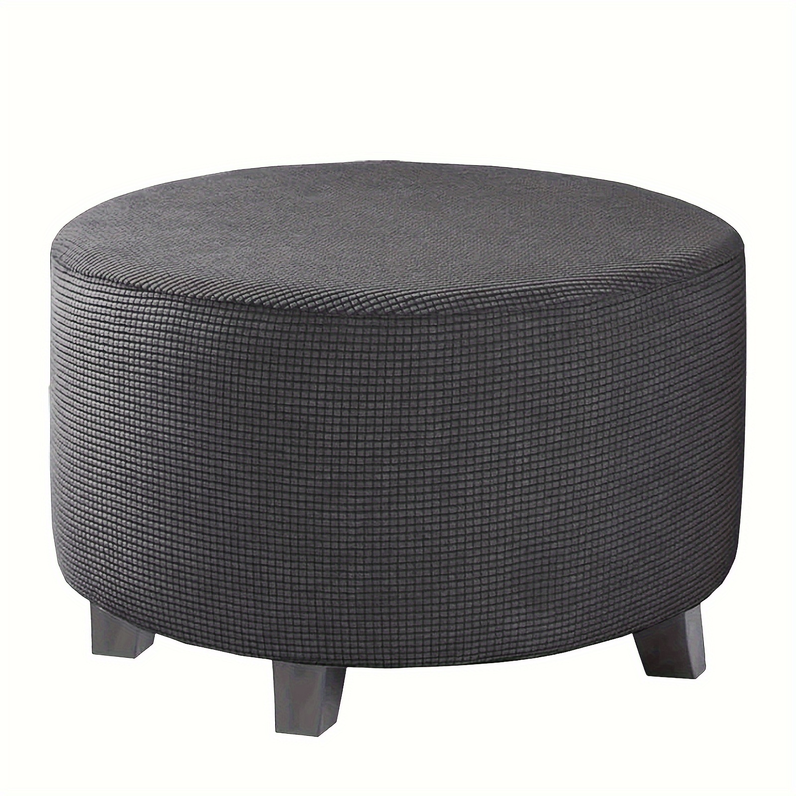 Dark gray on sale round ottoman