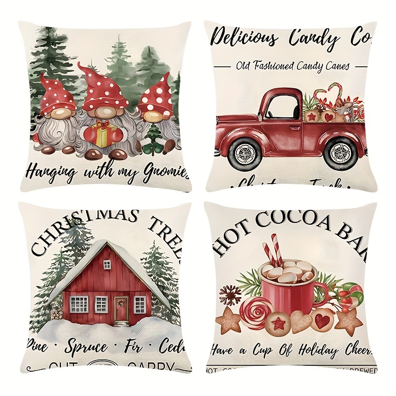 Christmas Pillow Covers 17.7x17.7 For Christmas Decorations - Temu