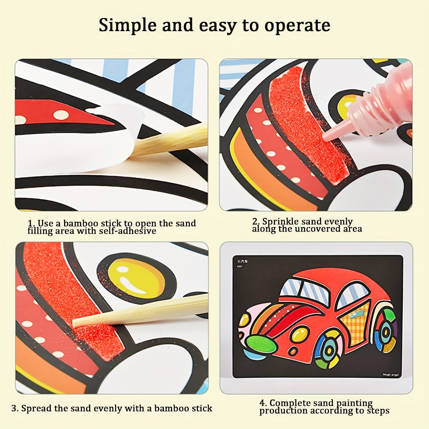 Sand Painting Kit For Kids Complete Sand Painting Tool Colored