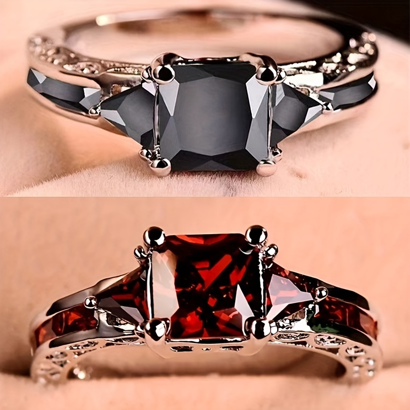 Men's Zircon Ring, Elegant Design