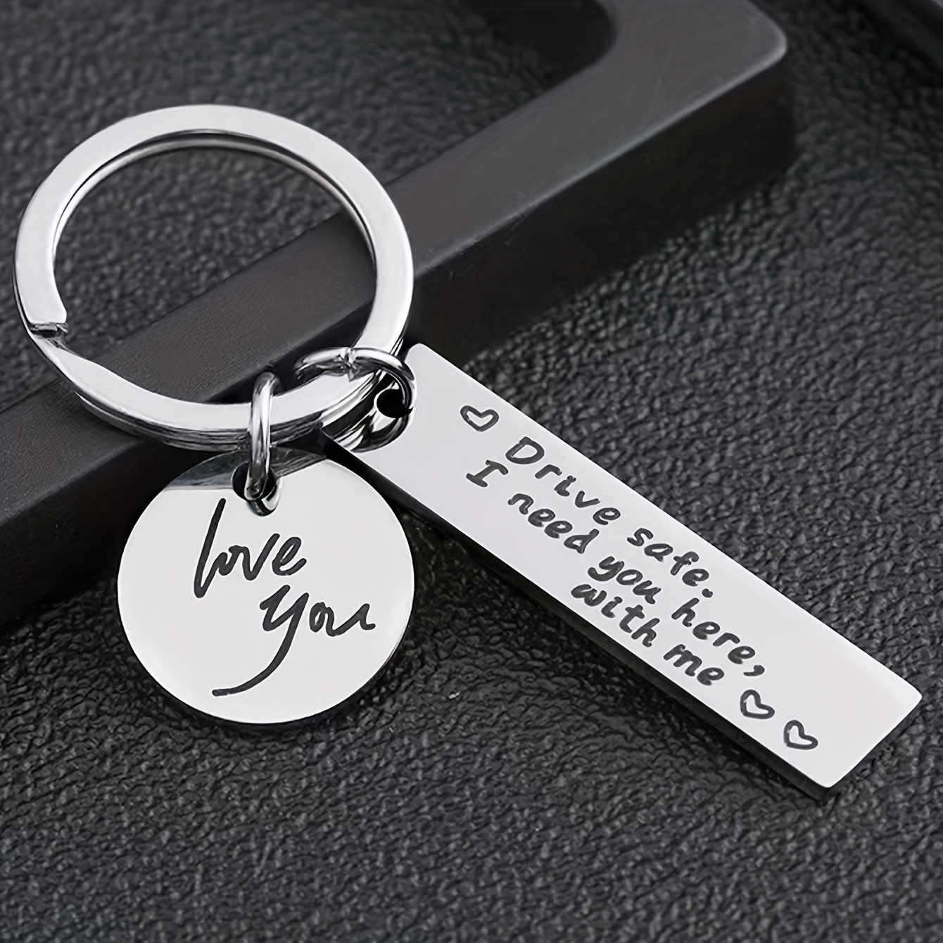 Temu 1pc Drive Safe Keychains for Boyfriend Gifts from Girlfriend Cute Valentines Christmas Gifts for Him Her Husband Birthday Presents from Wife Fiance