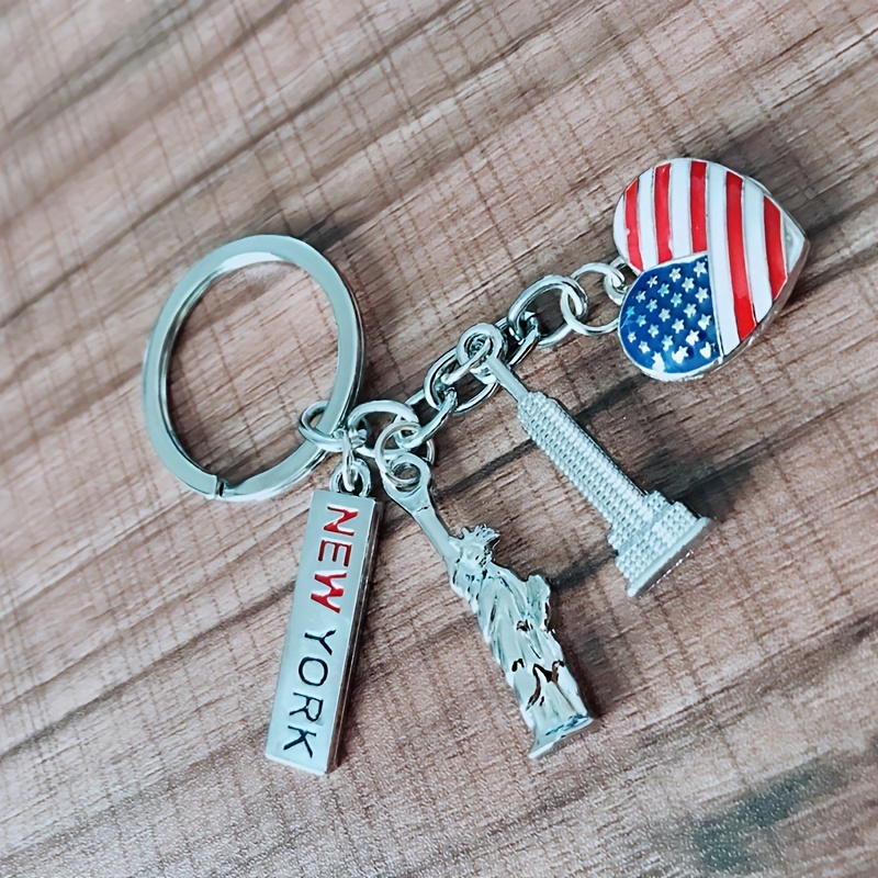 Porte-clés Double Face Tridimensionnel Souvenir Américain Du Jour De  L'indépendance, Accessoires Pendentif Mignons - Temu France