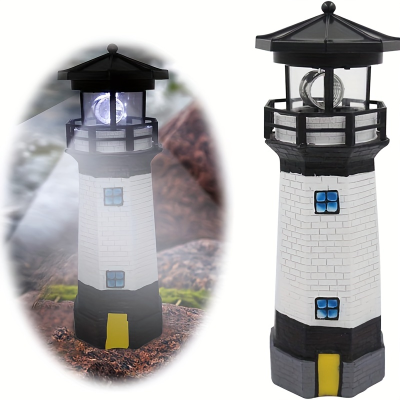 Solar lighthouse shop garden statue