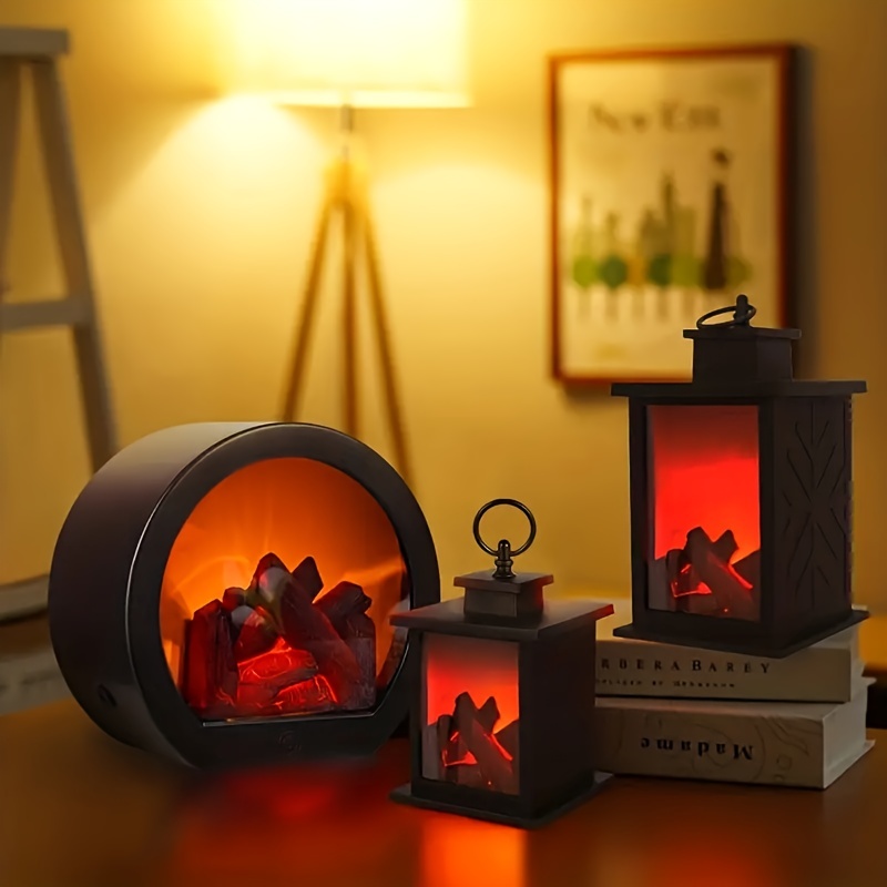 Lampe de Simulation de flamme de bois de chauffage, fausse résine de  charbon de bois, cheminée électrique artificielle 3D LED, accessoires de  lumière simulée réaliste - AliExpress