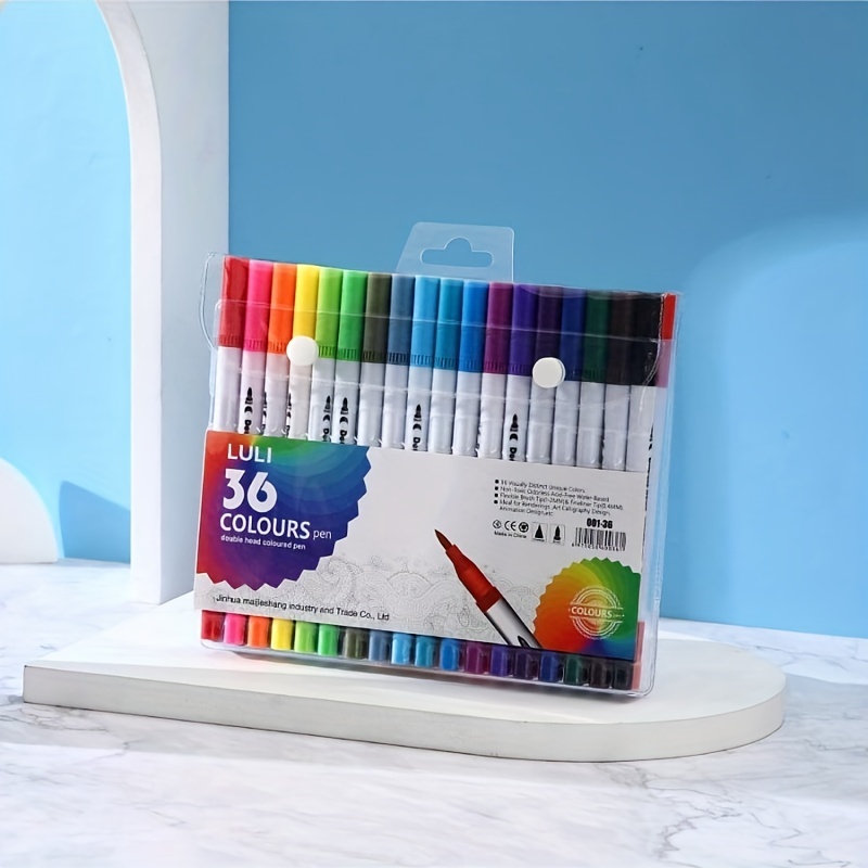 12/18/24colors/box Washable Watercolor Pens Marker Painting Drawing Double  Watercolor Pens Color Art School Supplies - Art Markers - AliExpress
