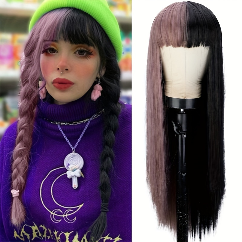 Half wigs with bangs sale