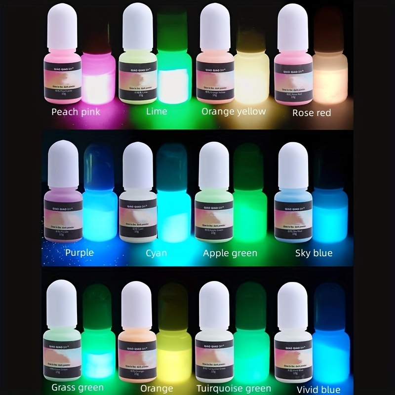 12 Colors Photoluminescent Pigment Epoxy Resin Luminous Powder
