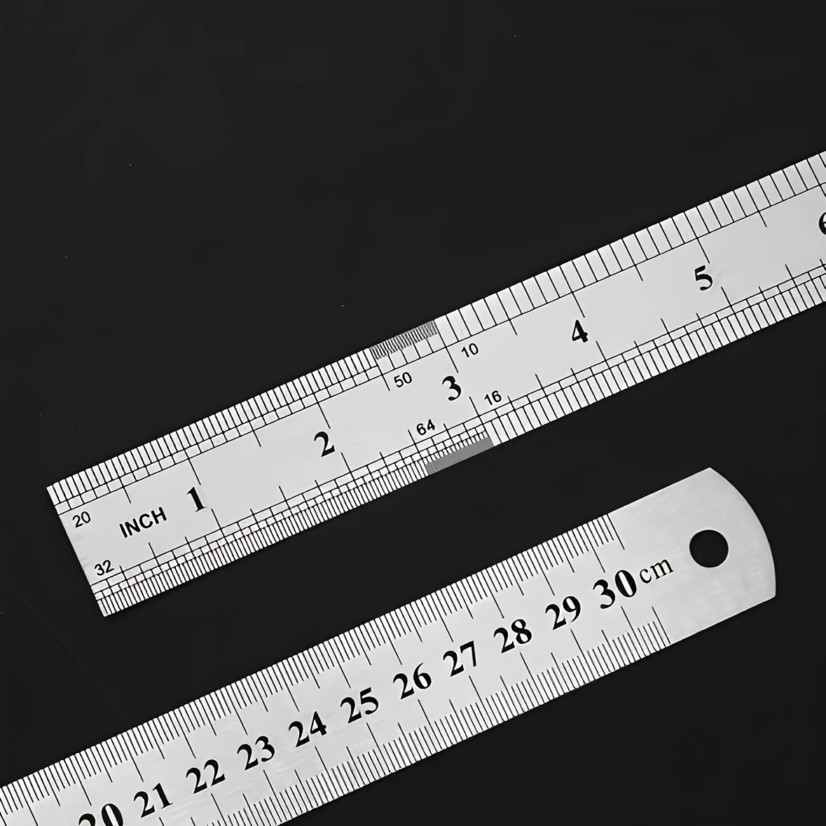 Thickened Double Sided Metric Imperial Steel Ruler Drawing - Temu