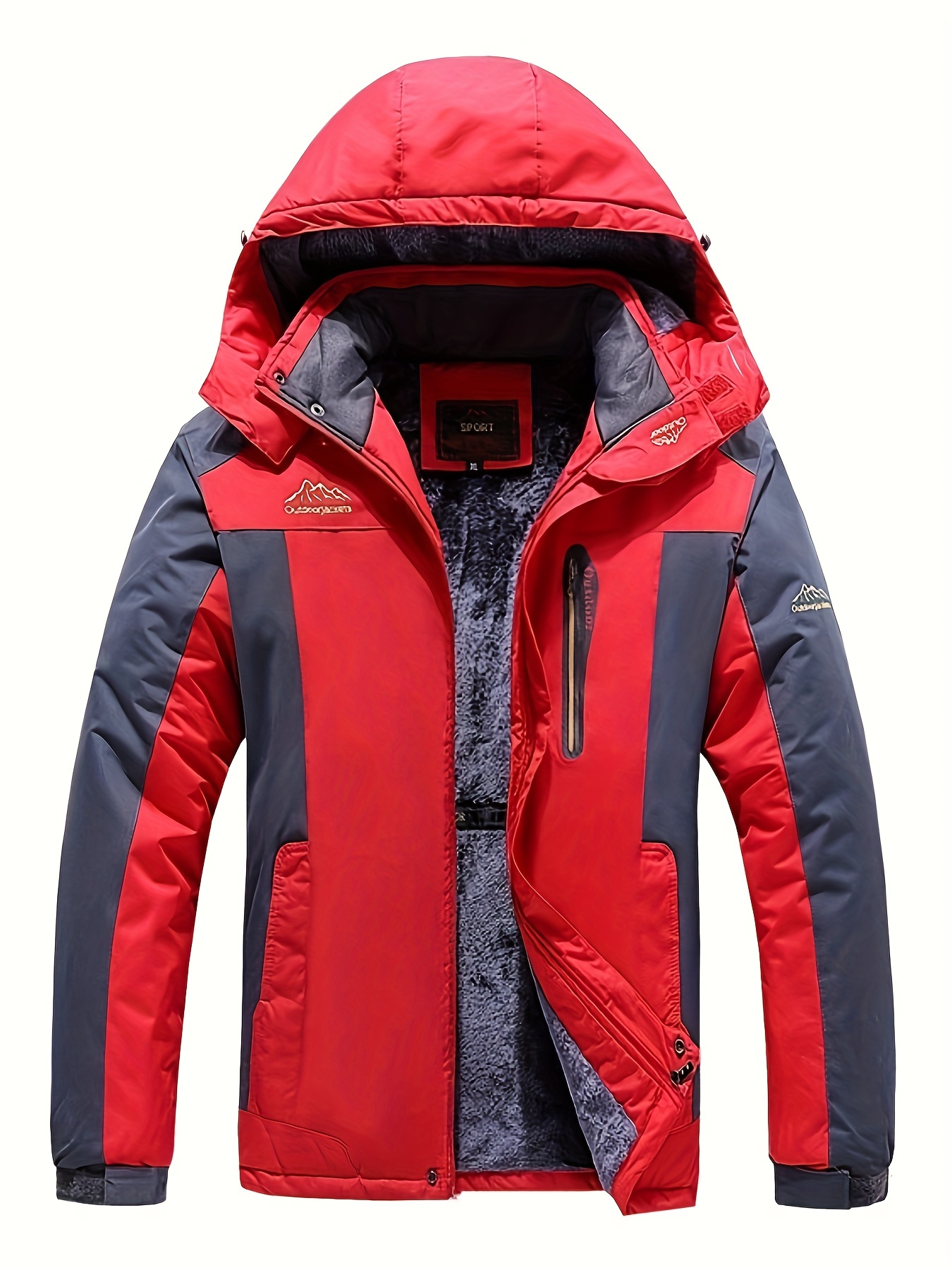 Mens Casual Warm Hooded Jackets Winter Zipper Coat Thicken Sport