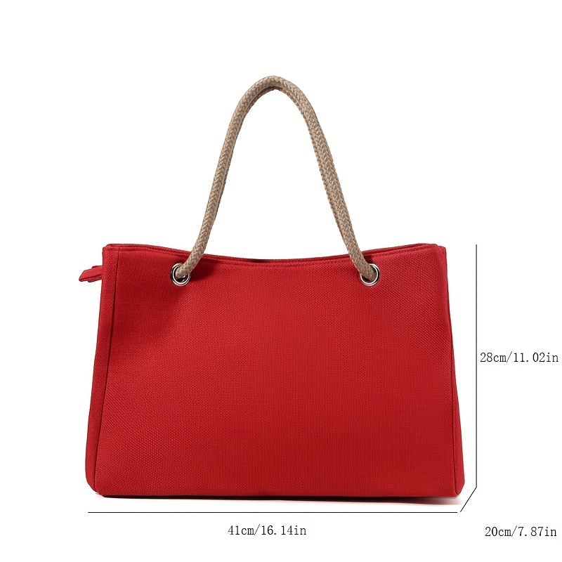 Trendy Minimalist Tote Bag, Large Capacity Shoulder Bag With