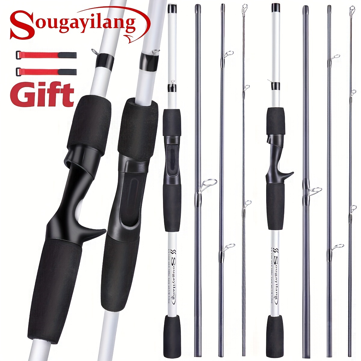 Sougayilang 6'ft 7'ft Competitive 4 Section Fishing Rod For - Temu