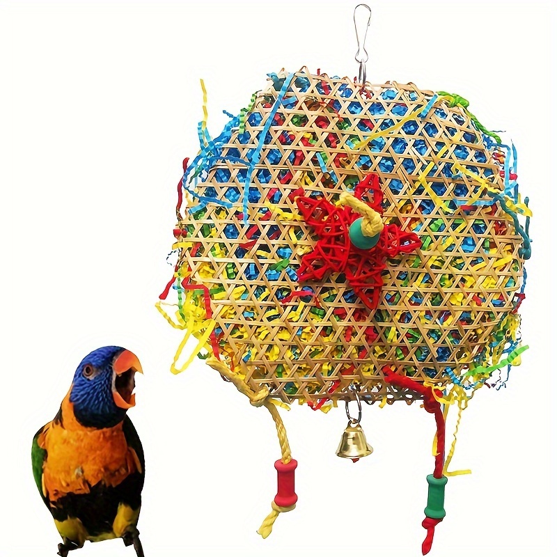 

Big Paper Shredding Toys For Parrots, Foraging Toys For Birds, Safe And Chewing Toys Suitable For Parakeets, Cockatiels, Conures, Lovebirds, Budgies, And African .