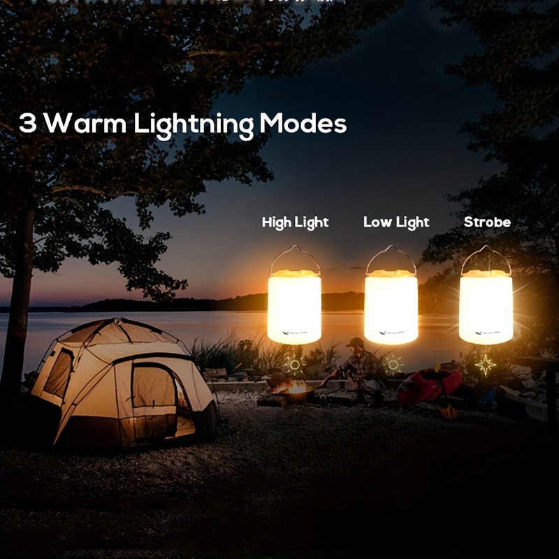 Camping Lights, 3 Lighting Modes, Portable Battery Operated Emergency Led  Tent Light For Camping Hiking Fishing - Temu