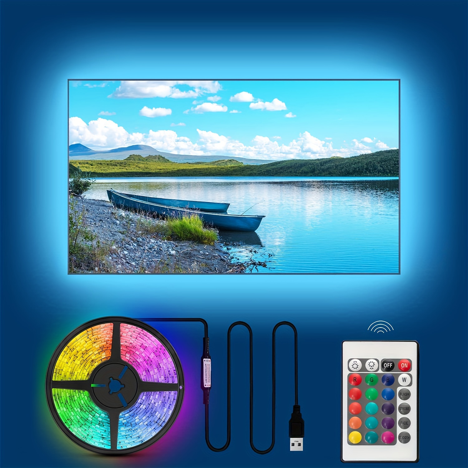 Acheter Kit de lumière nuage colorée Led RVB, avec télécommande, luminosité  réglable, alimentée par Usb, pour la maison