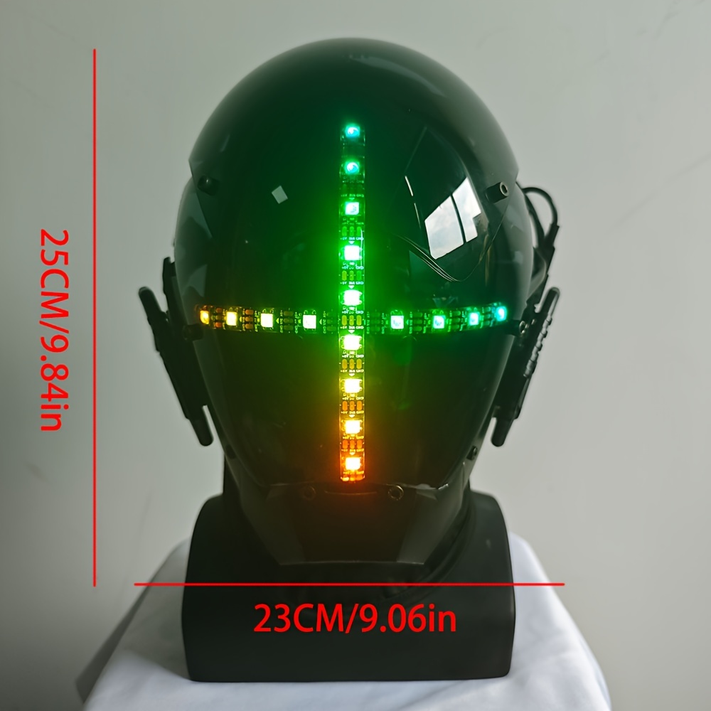 Moda Cool Maschera Stile Cyberpunk Luminoso Meccanico Fantascientifico  Vestire Oggetti Di Scena Accessori Per Costumi Cosplay Di Halloween