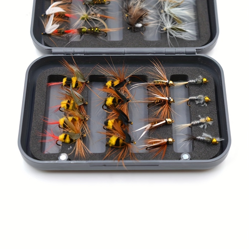 Fly Fishing Lures Kit with Tackle Box, Dry/Wet Flies,Nymph Flies