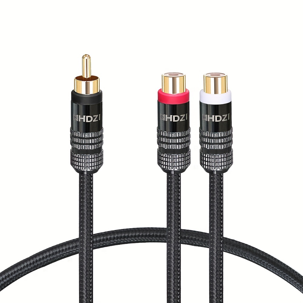 Cable compuesto de 3 cables RCA de audio y video, 5 pies RCA de 3 machos a  3 machos, para receptores de TV, VCR, DVD, satélite y cine en casa