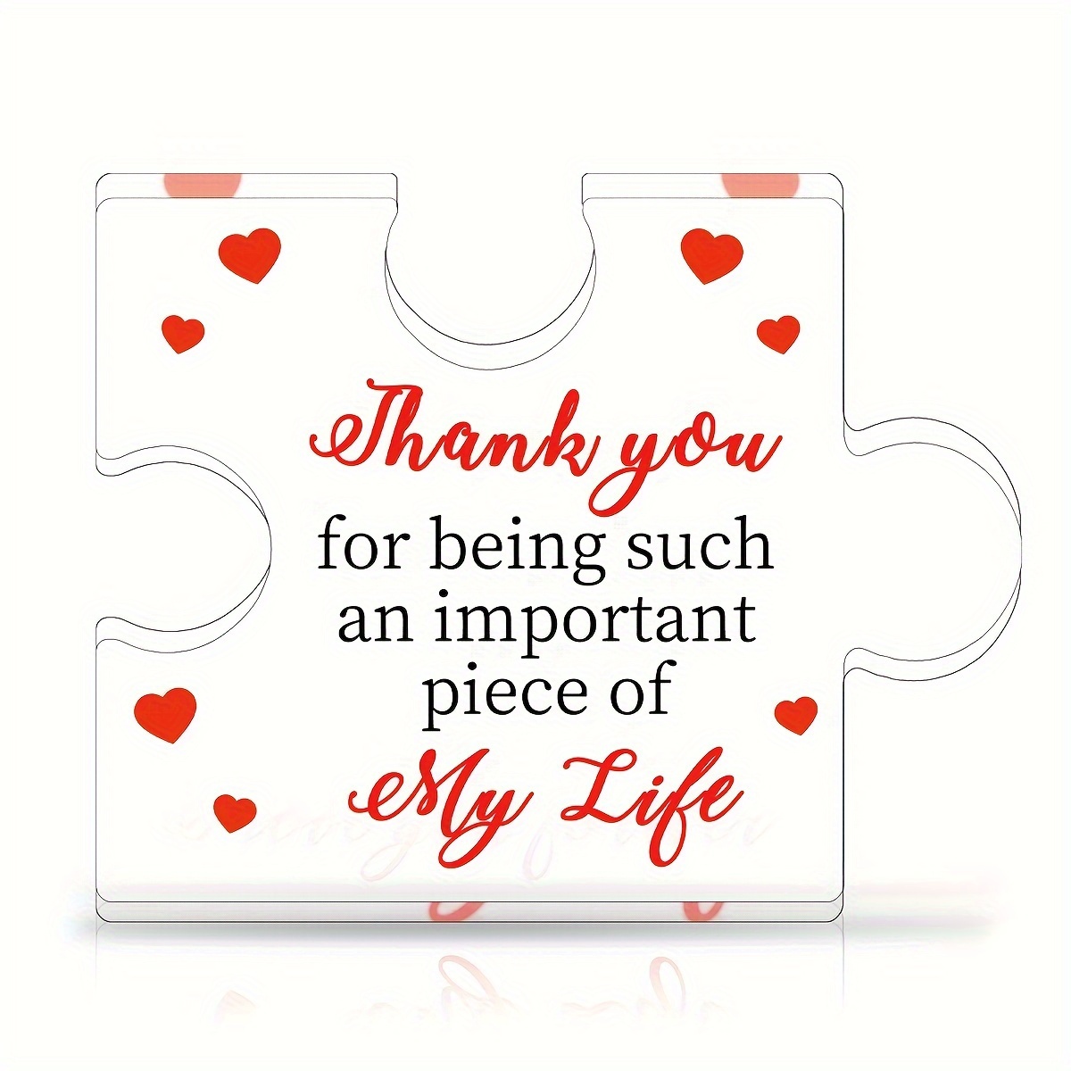 1pc Thank You Gifts, Acrylic Block Puzzle Table Decor Office Decor, For  Women, Teacher, Coworkers, Friend Gifts, Birthday Gifts Christmas Gifts